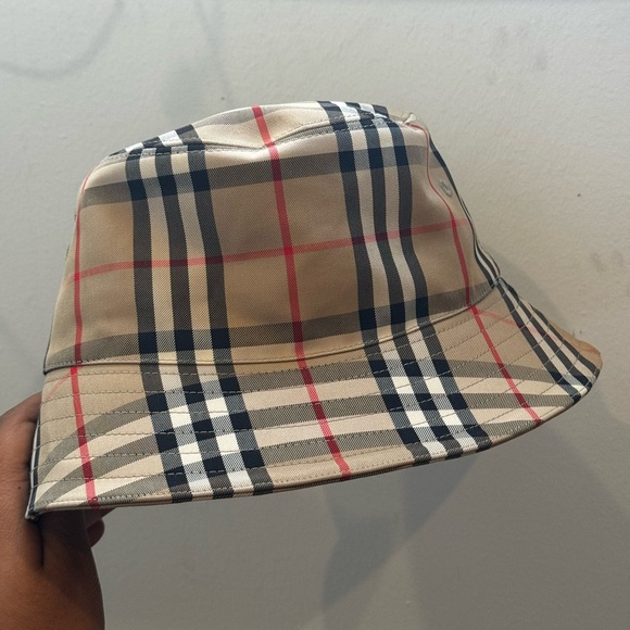 Vintage Check Technical Cotton Bucket Hat (M) - Picture 3 of 5